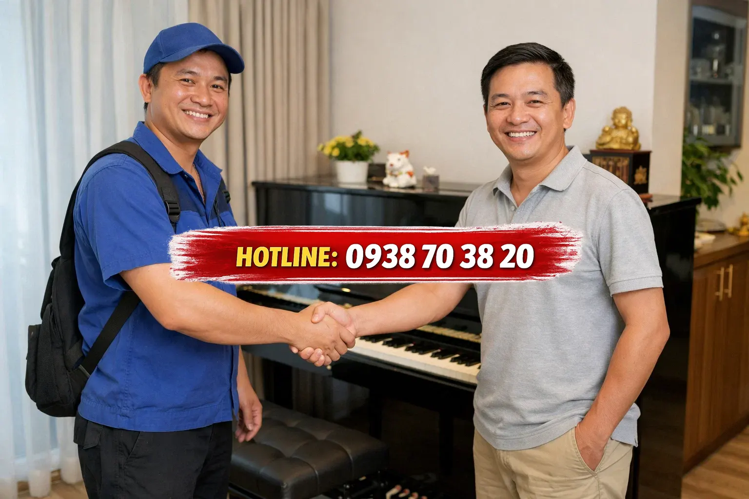 Bàn giao piano thành công