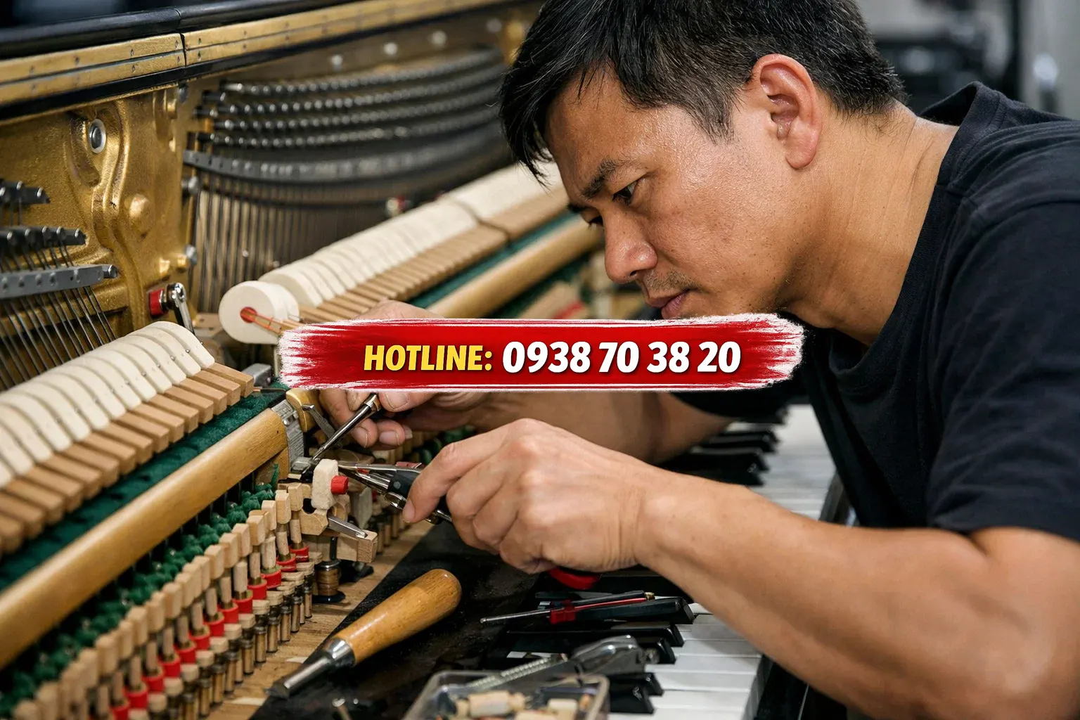 Bước 3: Tiến hành sửa chữa piano