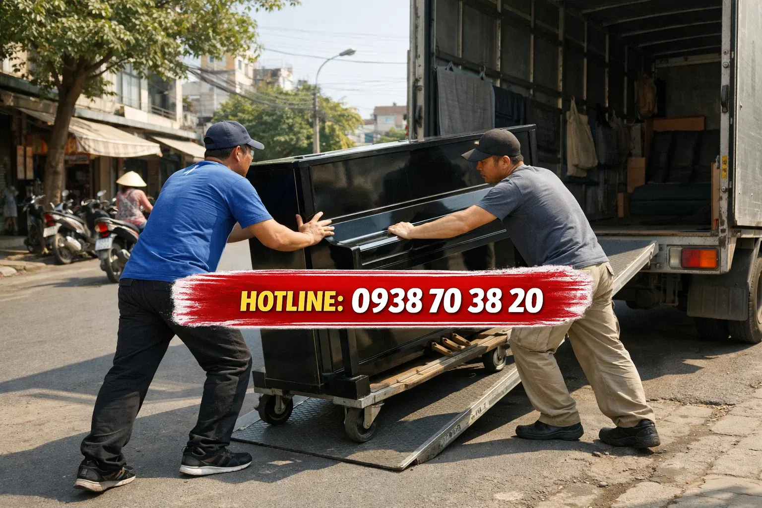 Bước 3: Vận chuyển piano