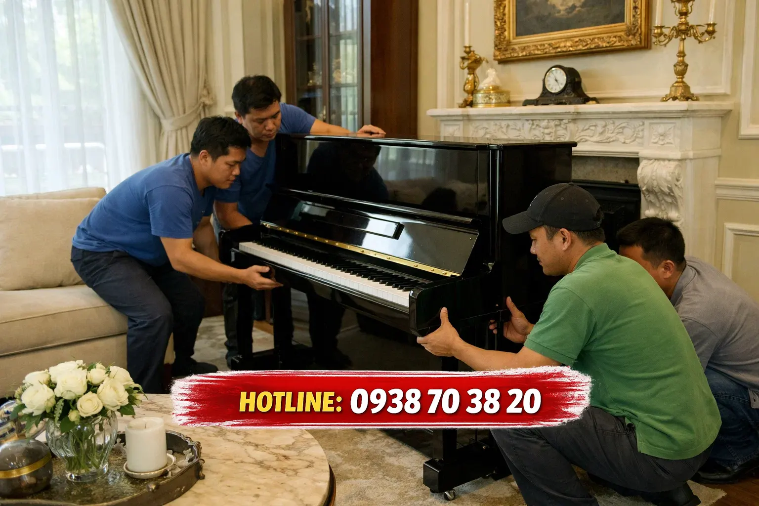 Bước 4: Lắp đặt piano