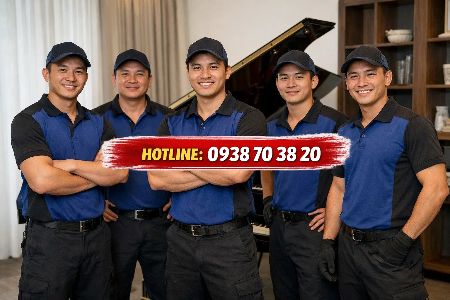 Đội ngũ vận chuyển piano chuyên nghiệp