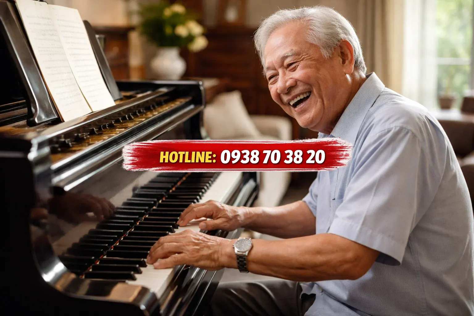 Khách hàng hài lòng với dịch vụ sửa chữa piano