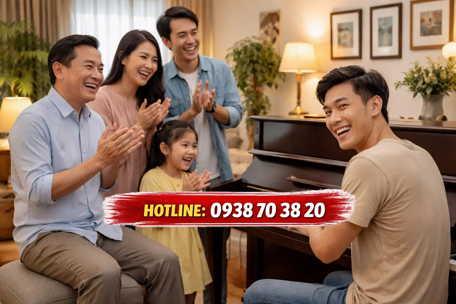 Khách hàng hài lòng với dịch vụ vận chuyển piano