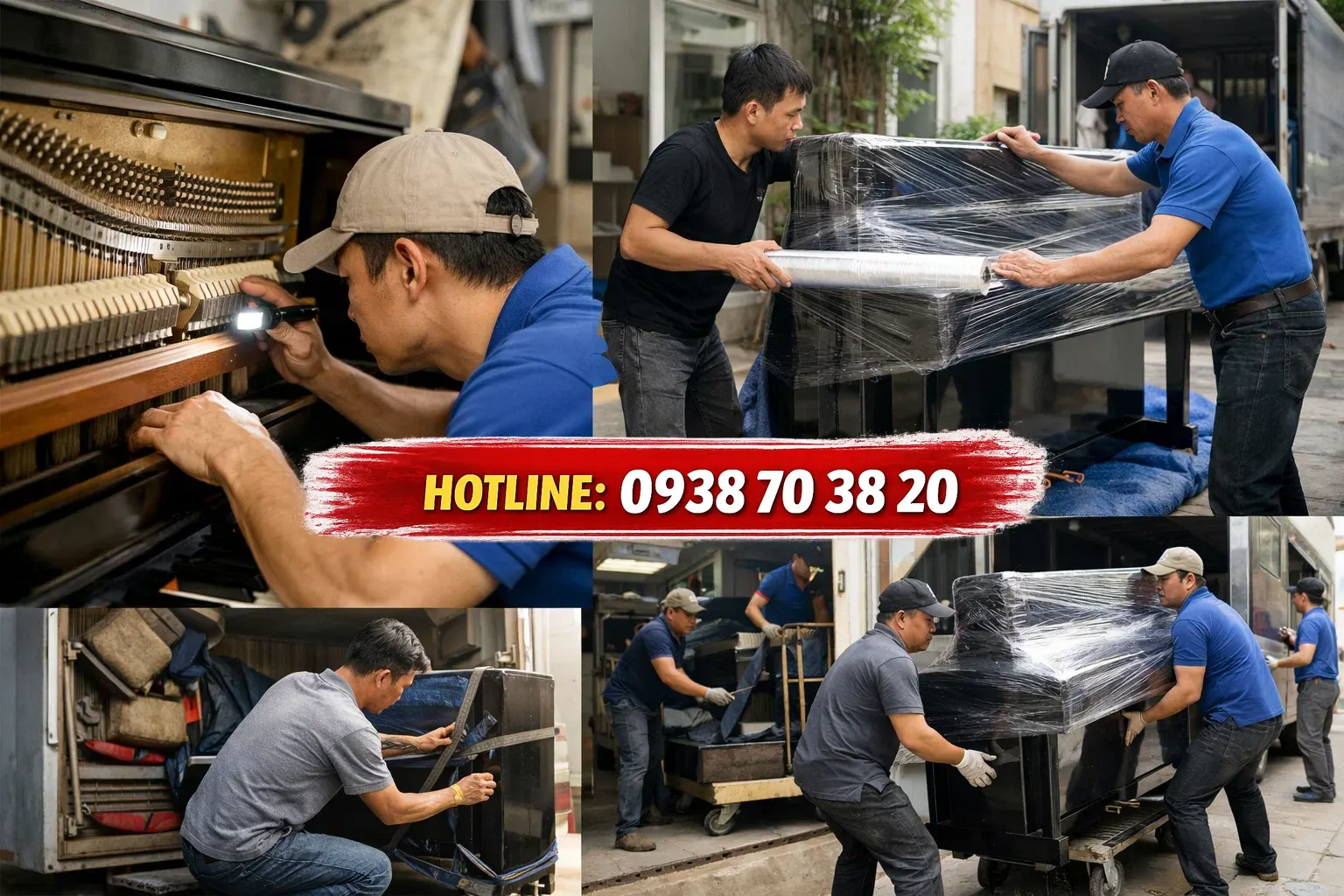 Quy trình vận chuyển piano