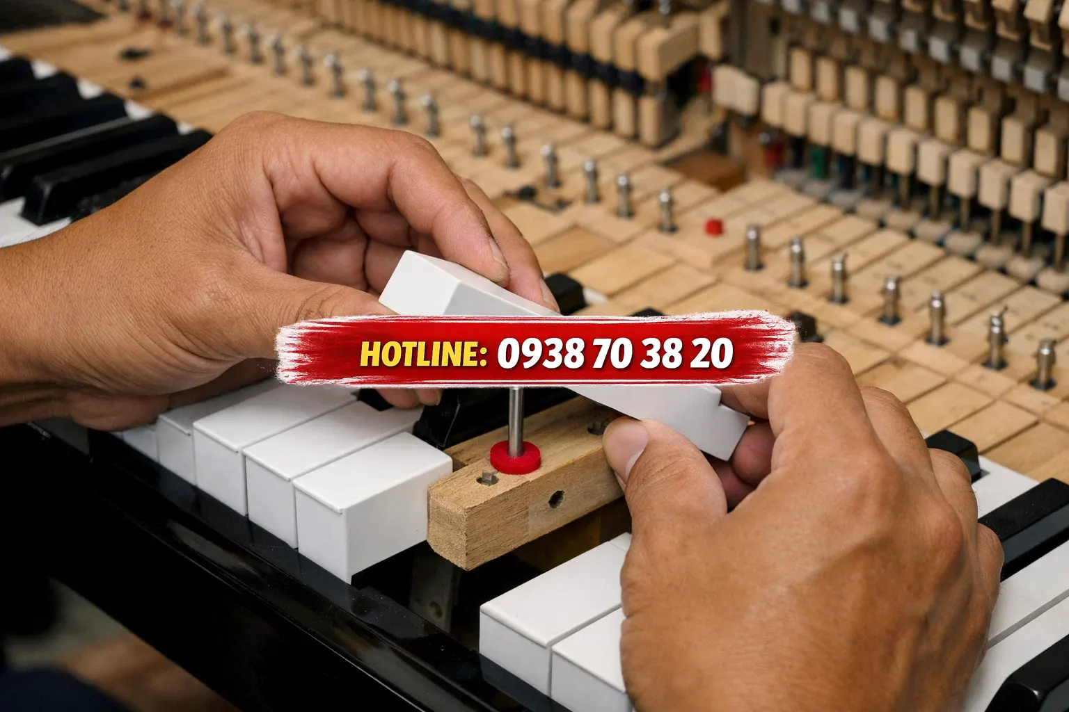 Sửa phím đàn piano bị kẹt