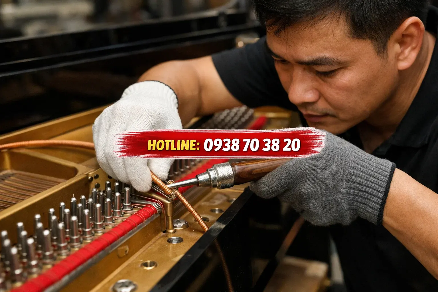 Thay dây đàn piano