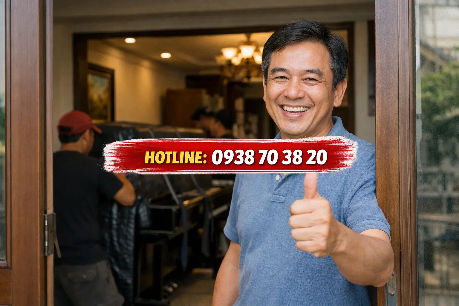 Đội ngũ vận chuyển piano chuyên nghiệp tại hẻm nhỏ Tân Phú